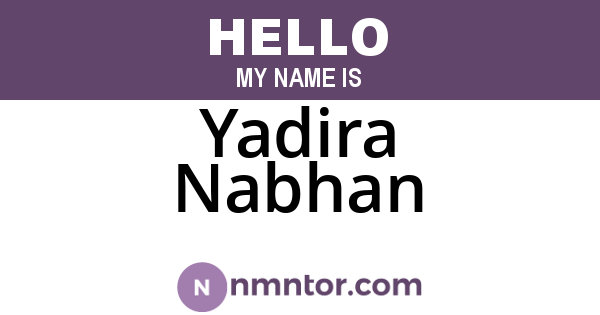 Yadira Nabhan