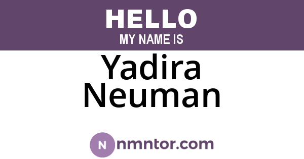 Yadira Neuman