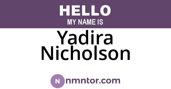 Yadira Nicholson