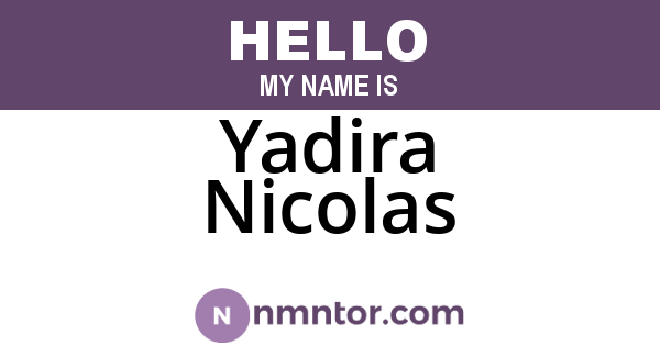 Yadira Nicolas