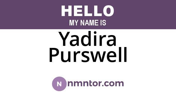 Yadira Purswell