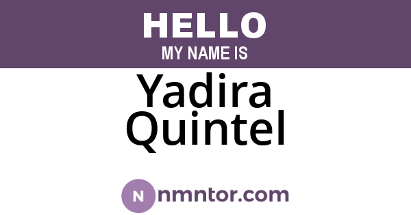 Yadira Quintel