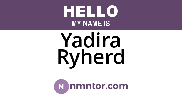 Yadira Ryherd