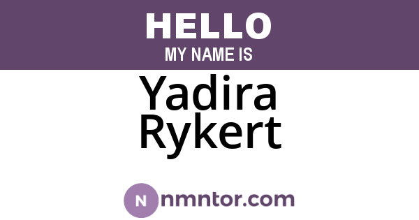 Yadira Rykert