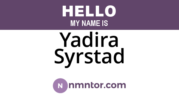 Yadira Syrstad