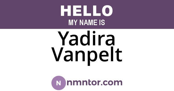 Yadira Vanpelt