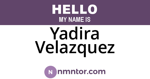 Yadira Velazquez