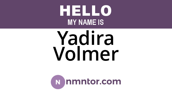 Yadira Volmer