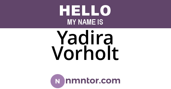 Yadira Vorholt