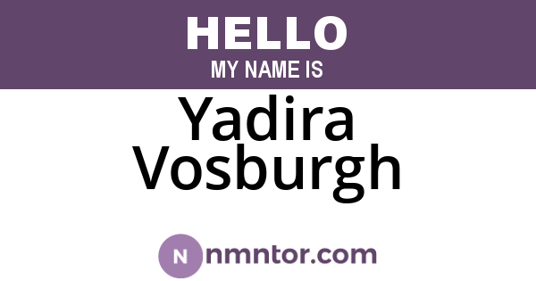 Yadira Vosburgh