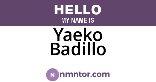 Yaeko Badillo