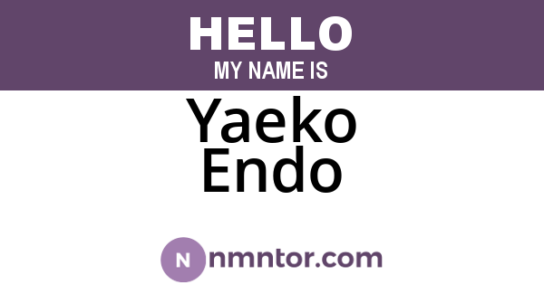 Yaeko Endo