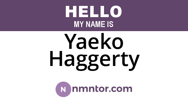 Yaeko Haggerty