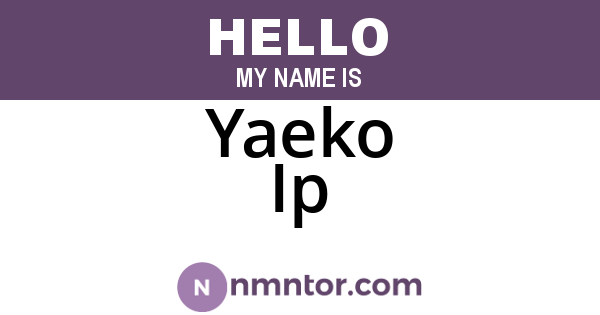 Yaeko Ip