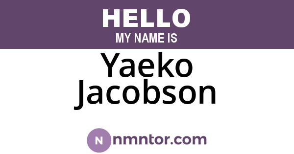 Yaeko Jacobson