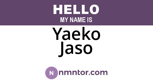 Yaeko Jaso