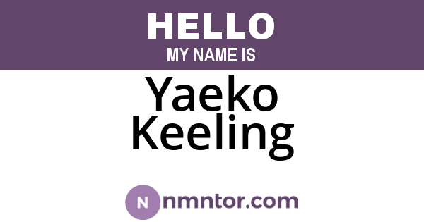 Yaeko Keeling