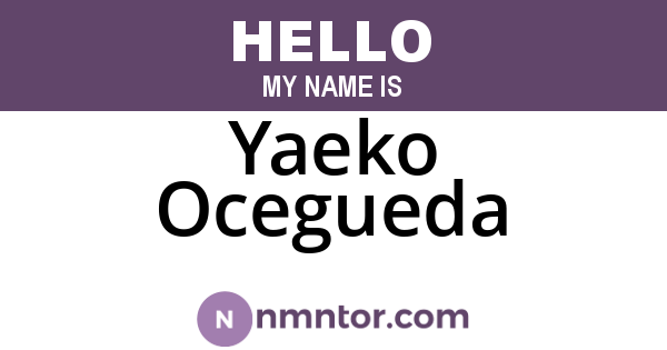 Yaeko Ocegueda