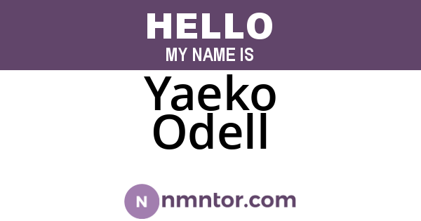 Yaeko Odell