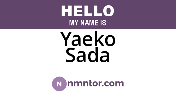 Yaeko Sada
