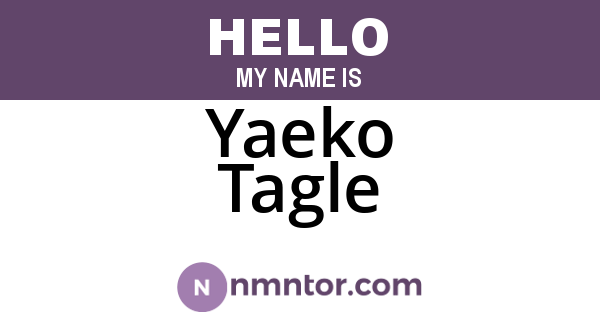 Yaeko Tagle
