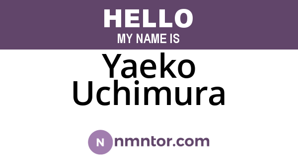 Yaeko Uchimura
