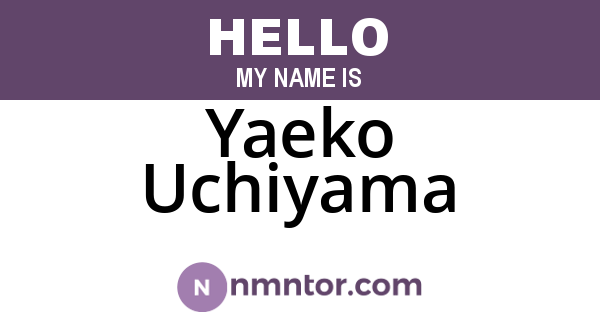 Yaeko Uchiyama
