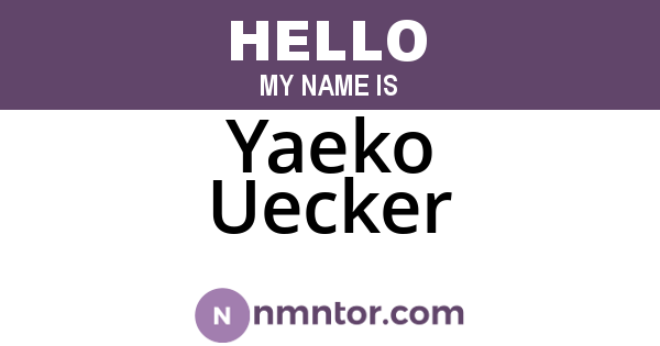 Yaeko Uecker
