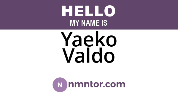Yaeko Valdo