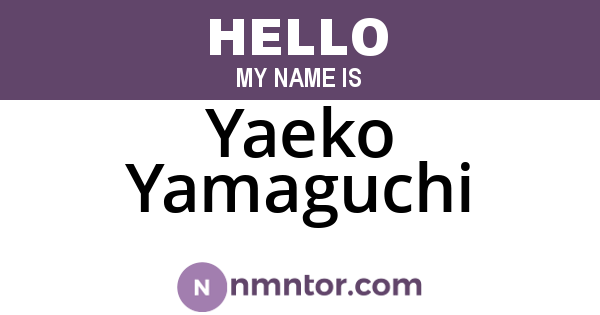 Yaeko Yamaguchi