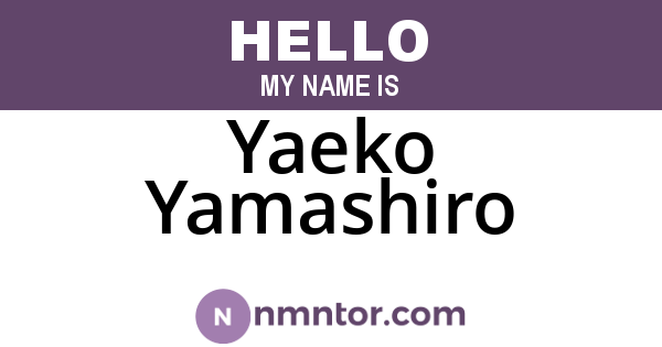 Yaeko Yamashiro
