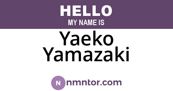 Yaeko Yamazaki
