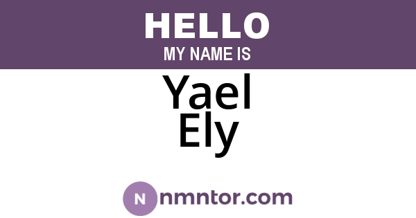 Yael Ely