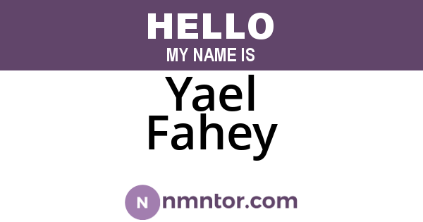Yael Fahey