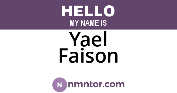 Yael Faison