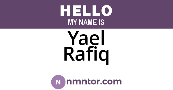 Yael Rafiq