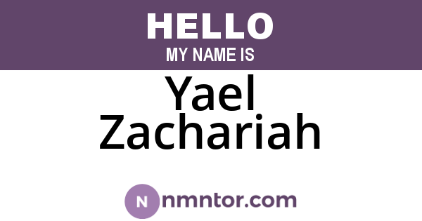 Yael Zachariah