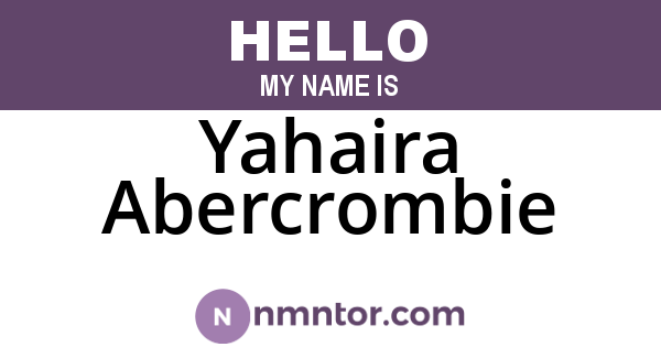 Yahaira Abercrombie