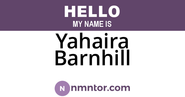 Yahaira Barnhill