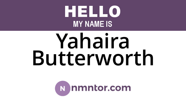 Yahaira Butterworth