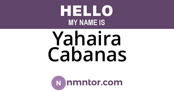 Yahaira Cabanas