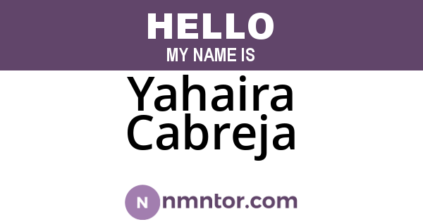 Yahaira Cabreja