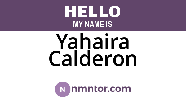 Yahaira Calderon