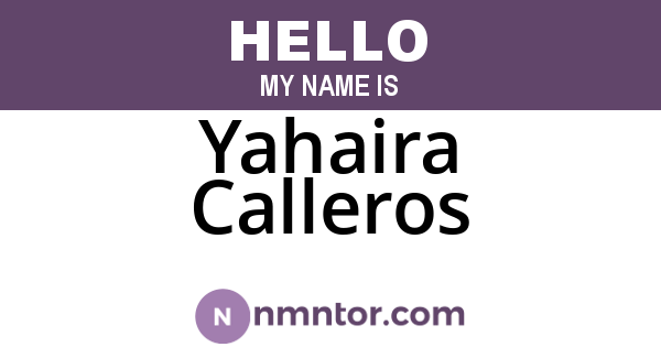 Yahaira Calleros