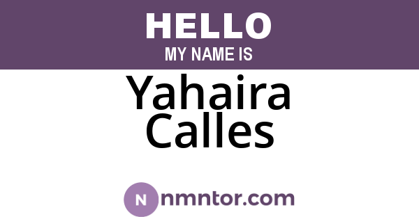 Yahaira Calles