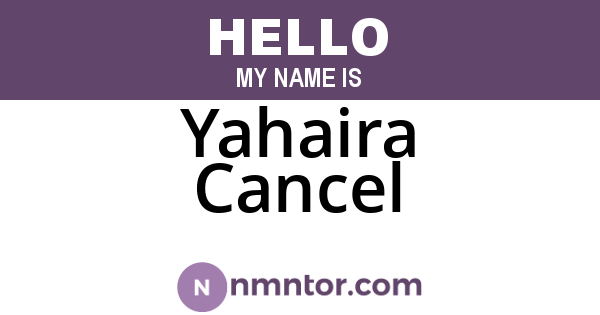 Yahaira Cancel