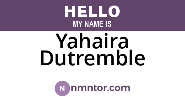 Yahaira Dutremble