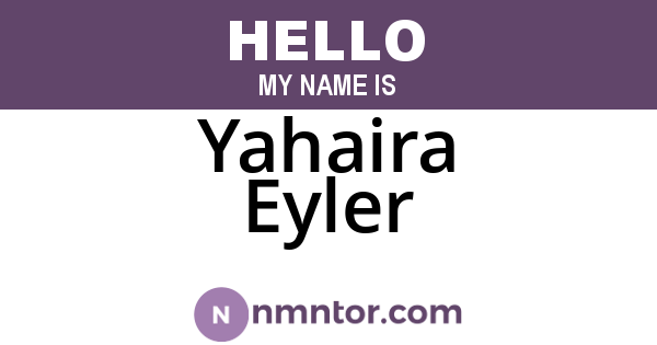 Yahaira Eyler