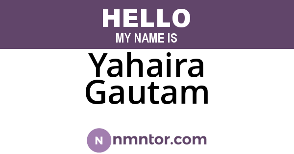 Yahaira Gautam