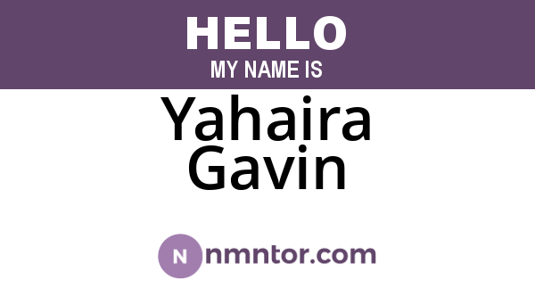 Yahaira Gavin